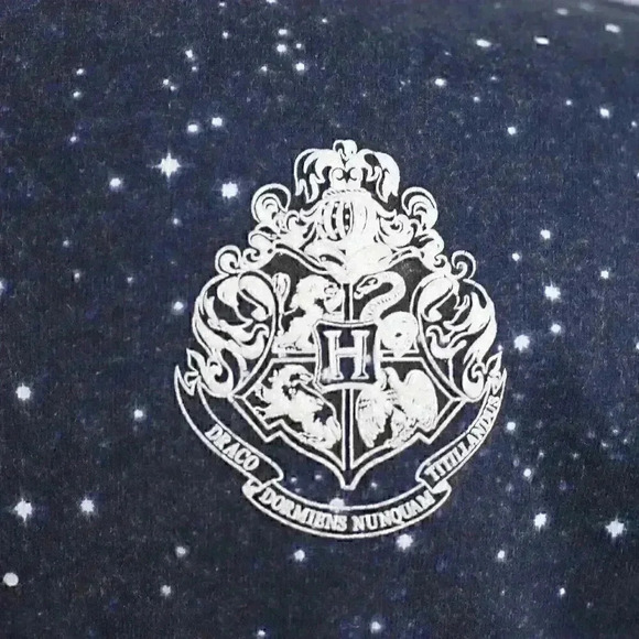 Kid's Harry Potter size M navy blue hogwarts long sleeve jersey star pattern - Picture 2 of 12